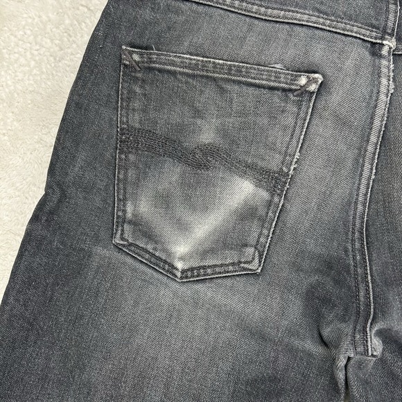 Nudie Jeans Co Grim Tim Jeans Men's 30x26 Crinkle Grey Button Fly Tag 31x32 - Picture 12 of 15